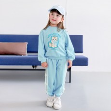 WALTONKIDS 女童喵喵蝴蝶結褲裝套組