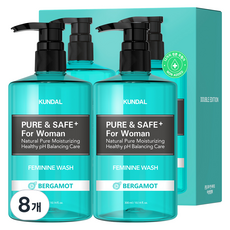 쿤달 페미닌 워시 여성청결제 베르가못향, 300ml, 8개