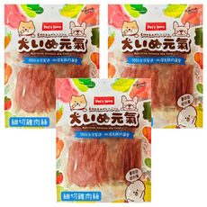 Pet's love 元氣犬 零食量販包 細切雞肉絲, 雞肉, 330g, 3包