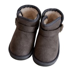 BabyZZam 兒童皮帶毛絨靴