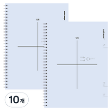 뭉구 메인페이지 항균 수학 연습장 4분할, 블루, 10개
