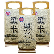 三好米 黑糯糙米, 台灣在地嚴選，免浸泡技術，富含花青素, 1.2kg, 3包