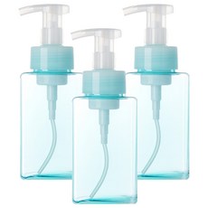 慕斯分裝瓶, 3個, 透藍色