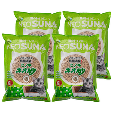 KOCHO 可嬌 NEO抗菌消臭凝結貓砂 檜木砂 6L, 1.3kg, 4包