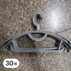 ROI라이프 논슬립 와이드숄더 무자국 옷걸이 심플 40cm, 다크그레이, 30개