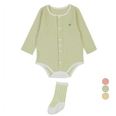 ETTOI 新生兒用 禮品用 褶飾連身衣 + 襪子 + 購物袋