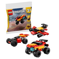 LEGO 樂高 30691 polybag 迷你敞篷巨輪越野車, 1包, 混合顏色