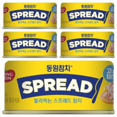 동원참치 스프레드 고소마요, 100g, 5개
