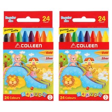 COLLEEn 可力 油性蠟筆 24色, 2盒