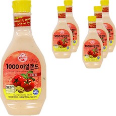 오뚜기 1000 아일랜드 드레싱, 500g, 6개