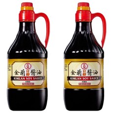 KIMLAN 金蘭 甘醇醬油，非基因改造黃豆，無添加味精和防腐劑，適用於滷、炒、沾、拌, 1.5L, 2瓶