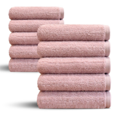 Jyuryeonjejakso 飯店毛巾 線條提花 170g 40支 精梳棉, 印度粉, 10個