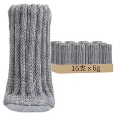 咪咪購物 針織椅子腳套加厚 點膠款 淺灰色, 16支