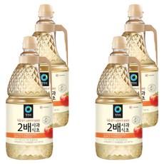 청정원 2배 사과식초, 1.8L, 4개