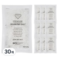 BATH'CHARM 鑽石鹽 白色, 30個, 80g