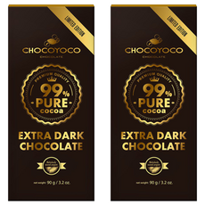 CHOCOYOCO 巧克優 99%可可 黑巧克力 90g, 2片