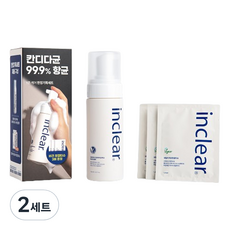inclear 益生菌女性私密處清潔慕斯 150ml+女性私密處清潔紙巾 3入組, 2組