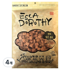 에스카도로시 강아지 간식 큐브, 500g, 4개, 혼합맛(연어/당근)
