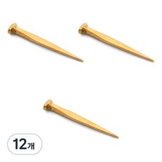 鑄鐵釘掛鉤 金色 大, 12個