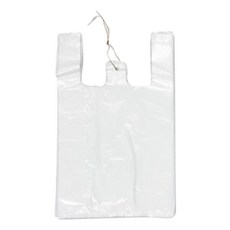 anidoll 手提超市乳白色塑膠袋 300個, 8L, 1組