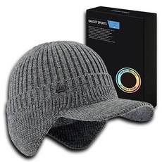 Baegot 運動登山針織耳形帽帽子, 灰色
