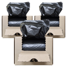 에스디 사각롤 분리수거봉투 검정 60p, 40L, 3개