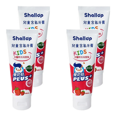 Shallop 刷樂 兒童含氟牙膏 草莓, 90g, 4條
