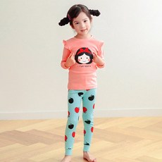 Maykids 女童款蘋果公主30支紗長袖家居套裝