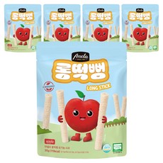 아넬라 유기농 롱떡뻥 사과 롱스틱, 사과맛, 30g, 5개
