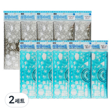 misoro 造型尺 1195 天藍色 5p + 灰色 5p, 2套, 混合顏色