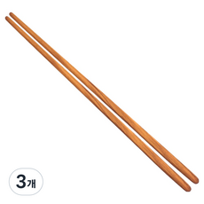 스와하 코팅을 하지 않은 티크 젓가락, 단품, 3개 단품, 3개