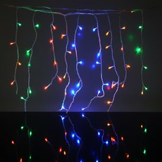 摩達客 聖誕燈裝飾燈LED燈100燈冰條燈 四彩光 附控制器跳機, 四彩色光, 1組