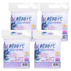 輕時代 花香清潔袋 耐重不滴漏 圓形厚底 香芬消臭 持久花香 添加碳酸鈣, 45L, 4包