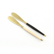 Bogen 韓國製造 Le Bien 金色奶油刀 2件組, 1套, 黑色, 米色