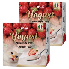 iPaw 義大利製貓咪的優格, 2個, 草莓, 25g