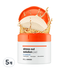 BELLAMONSTER 保濕胡蘿蔔棉片, 170ml, 70片, 5罐