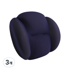 다니카 차량용 메모리폼 허리쿠션 DKW-011C, 네이비, 3개