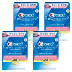 Crest 3D White美白牙貼 溫和型 14天份, 140g, 4盒