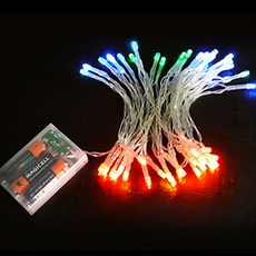 摩達客 聖誕燈LED燈串50燈電池燈, 透明色, 1條