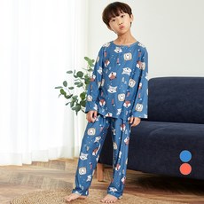 Lolly Tree 童款動物印花亨利領睡衣套裝 FO