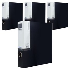 Youngoh 合紙D型環活頁夾 A4 7cm, 黑色, 4個