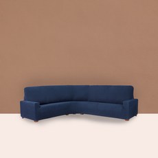 sofaskins 素色壓紋圓角型沙發套, 海洋藍