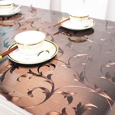 好物良品 質感生活防油防燙防髒PVC桌墊, 140 x 80cm, 1個, 復古花磚 多色