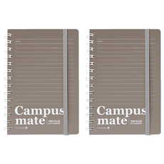 morning glory Campus mate 鬆緊帶線圈筆記本 32開, 顏色隨機, 2本