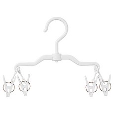 SP SAUCE 旅行專用4夾曬衣架, 白色, 1個