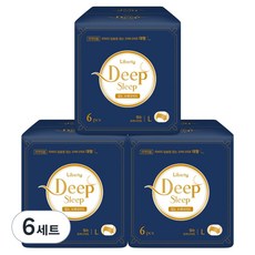 리버티오가네이처 딥슬립 입는 오버나이트, 대형, 6개입, 6세트