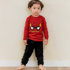 Maykids 童款蜘蛛人面具印花30支棉長袖家居服套裝