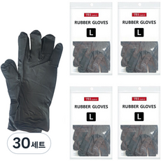 생활을그리다 니트릴 고무장갑 양손 세트, 블랙, 대(L), 30세트