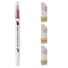 Pentel 飛龍文具 Brush Sign Pen Twin 雙頭柔繪筆, 10支, 3盒