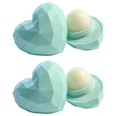 Rebels Refinery 愛心造型護唇膏 7g 藍綠色 滋潤保濕 可愛造型, 2個